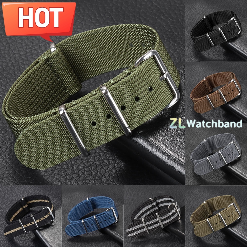 Nato Strap Nylon - 新しいリブ付きナイロン時計バンド 18 ミリメートル 20 ミリメートル 22