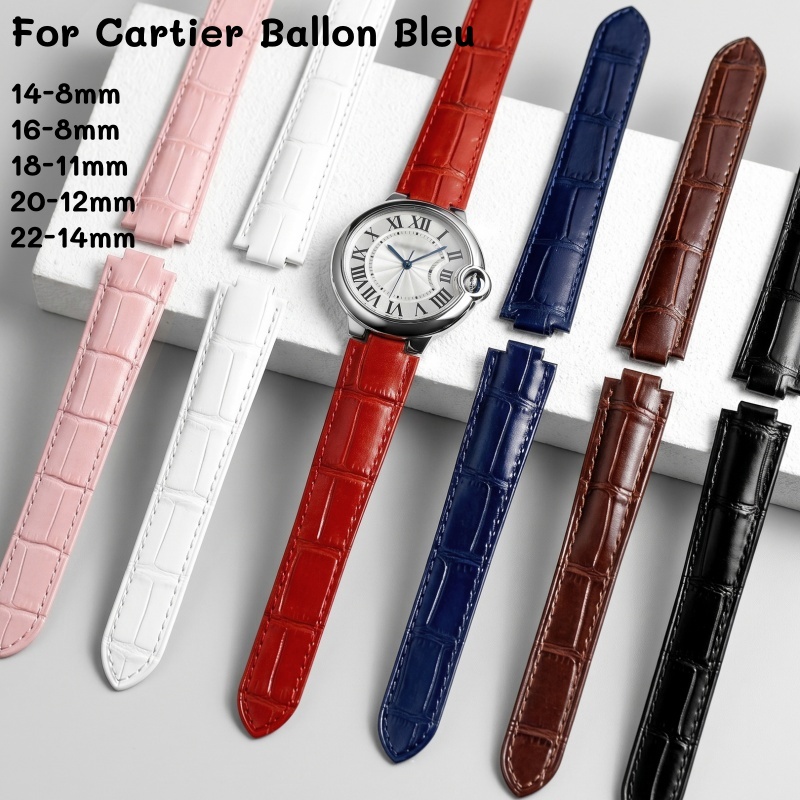 Cartier Watch Ballon Bleu - 革製腕時計ストラップ ダブルコンベックスラグ カルティエ バロンブルー＆タンクキーフィット メンズ レディース