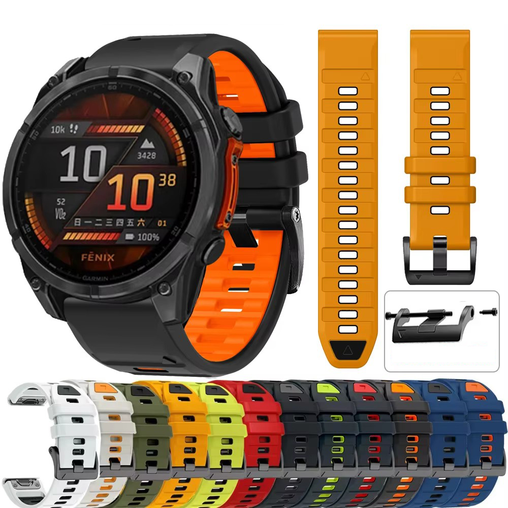 Silicone Watch Band 22Mm - QuickFit 26mm 22mm シリコン製腕時計バンド Garmin Fenix
