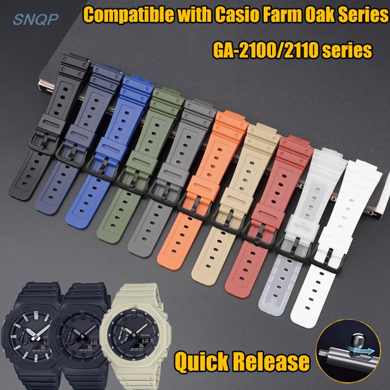 Casio Watch G-Shock Ga-2100 - ショック-男性用カカシオ腕時計,G-SHOCK, GA-2100, 2110シリーズ,カラフルラバーストラップ,クイックリリース,樹脂ブレスレット,アクセサリー
