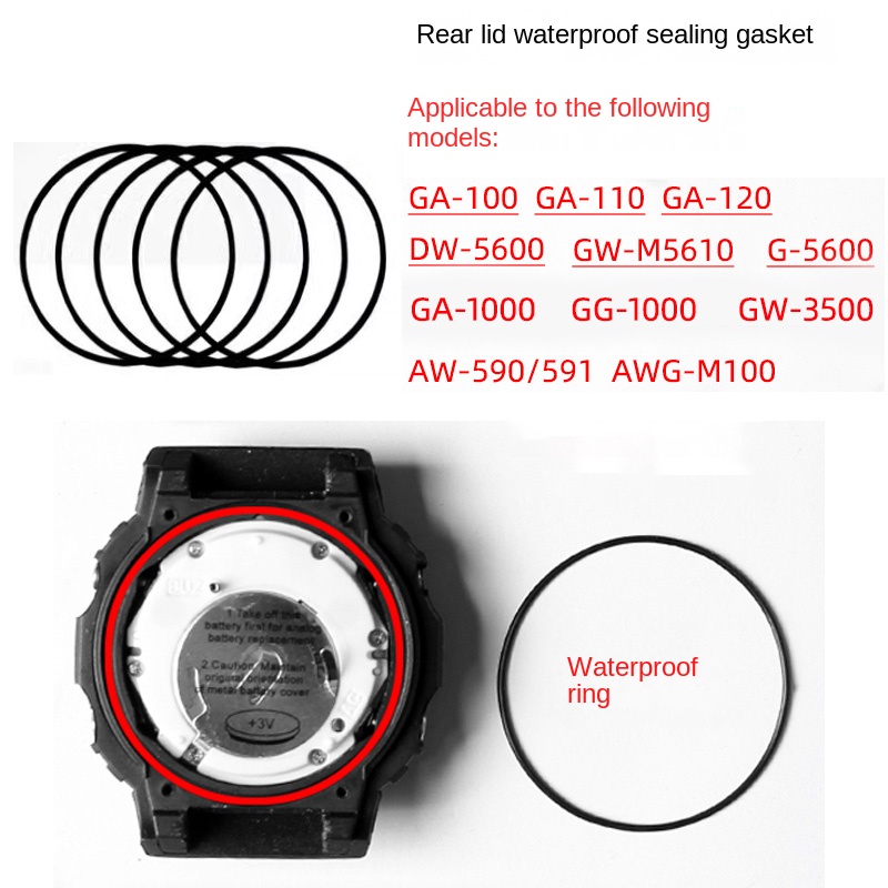 Casio Watch G-Shock Ga-2100 - リアカバー防水リングカシオ G-SHOCK 時計シールリング DW-5600 GG1000 GW-M5610