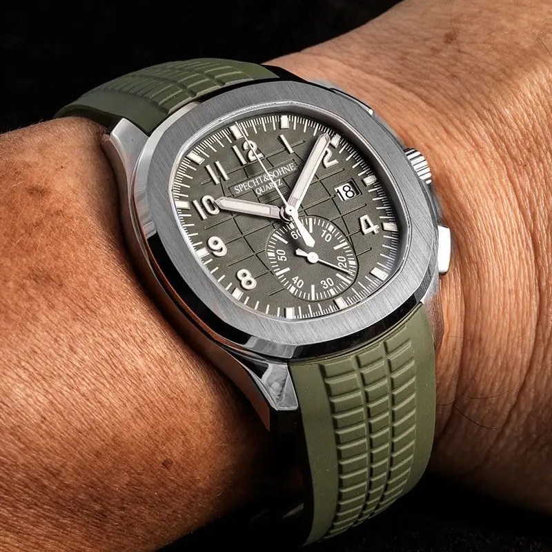 Seiko Watch Prospex - Specht & sohneメンズ多機能クロノグラフ腕時計、防水時計、ラバーストラップ、日本のファッション、新着、50m