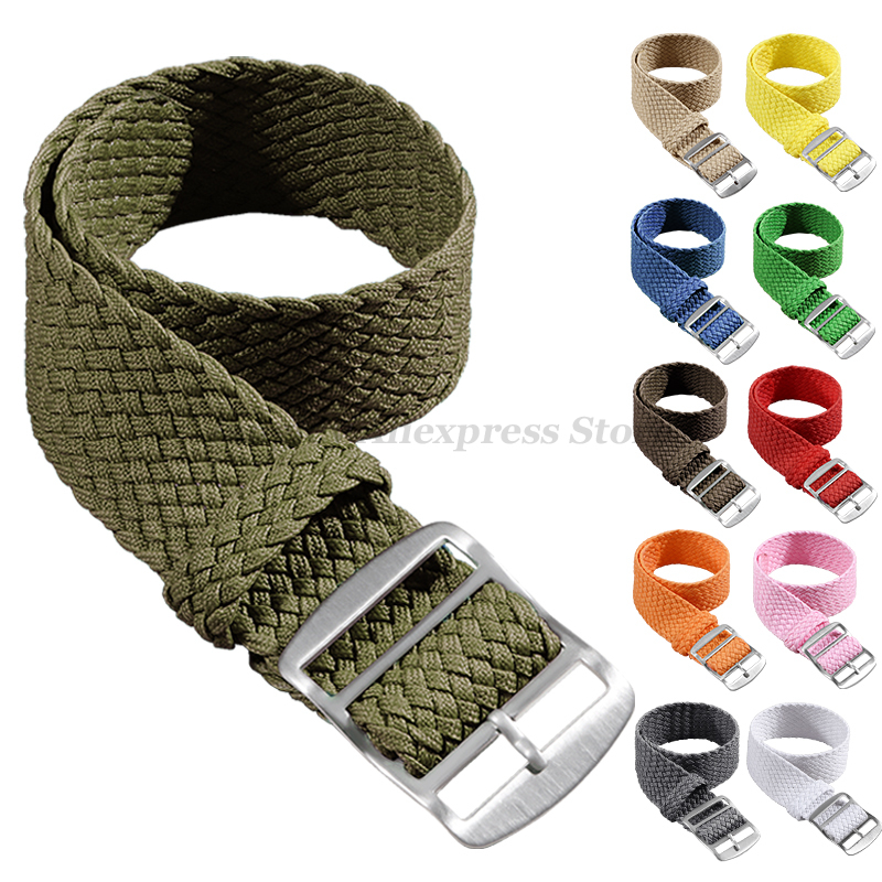 Nato Strap Nylon - パーロン時計用の織りナイロンストラップ,14mm, 16mm, 18mm, 20mm, 22mmの高品質ファブリックの交換用ストラップ
