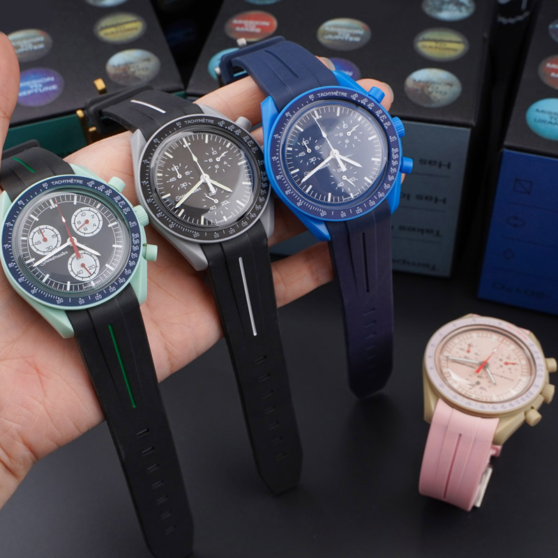 Omega Watch Constellation - 20 ミリメートル湾曲した端インターフェイス Moonswatch ゴム時計ストラップオメガジョイントコンステレーション男性女性防水スポーツ時計バンド