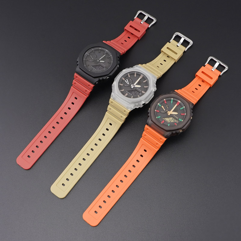 ラバースポーツブレスレットカシオ,交換用リストバンド,ステン - Casio Watch G-Shock Ga-2100 のレビューと価格