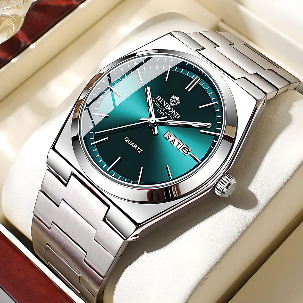 BINBOND 本物のメンズ腕時計ライト高級ステンレス鋼ダブ - Rolex Watch Datejust のレビューと価格