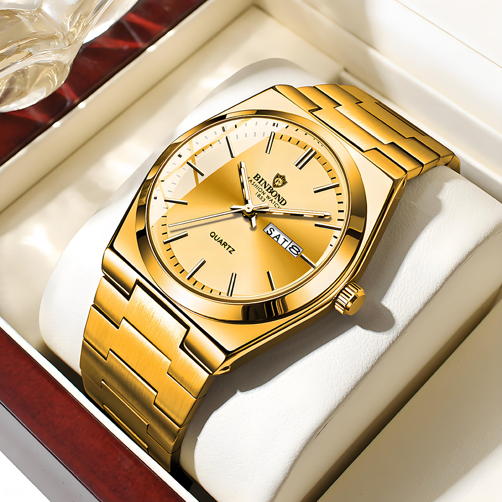 BINBOND 本物のメンズ腕時計ライト高級ステンレス鋼ダブ - Rolex Watch Datejust のレビューと価格