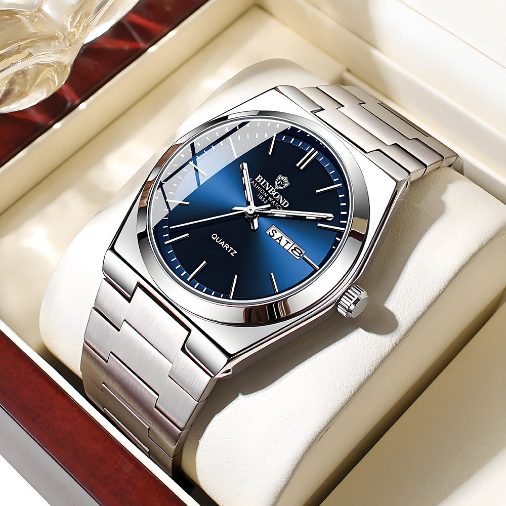 BINBOND 本物のメンズ腕時計ライト高級ステンレス鋼ダブ - Rolex Watch Datejust のレビューと価格