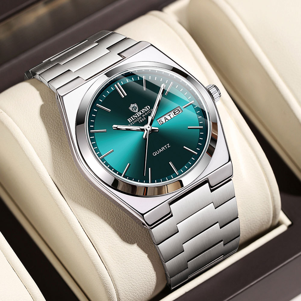 BINBOND 本物のメンズ腕時計ライト高級ステンレス鋼ダブ - Rolex Watch Datejust のレビューと価格