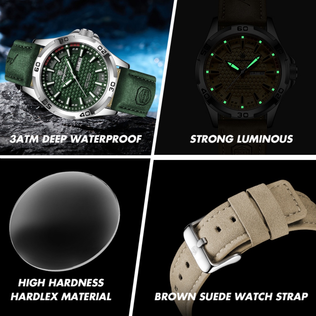 PAAZOMU 高級ブランドメンズ腕時計 ファッションクォー - Leather Watch Band Men のレビューと価格