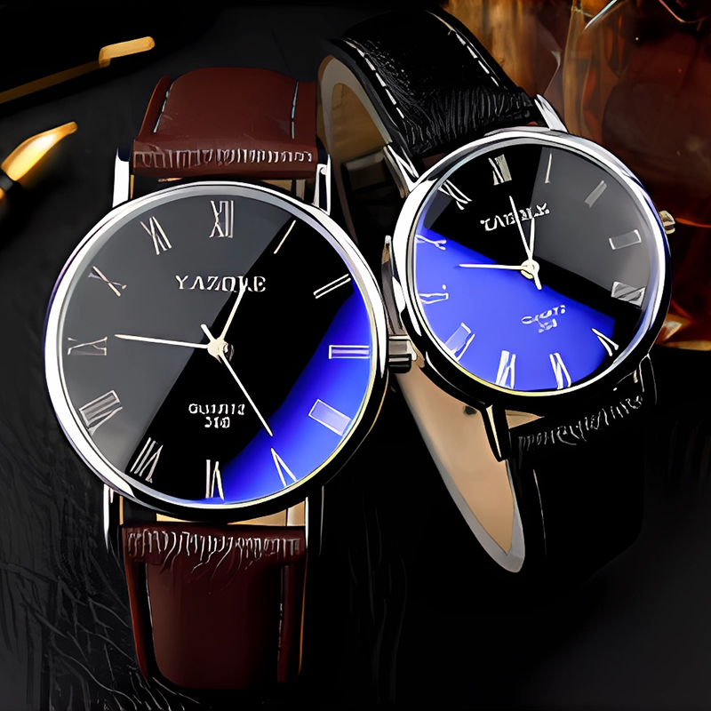 YAZOLE ミニマリストクォーツ時計男性用超薄型ローマ数字 - Leather Watch Band Men のレビューと価格