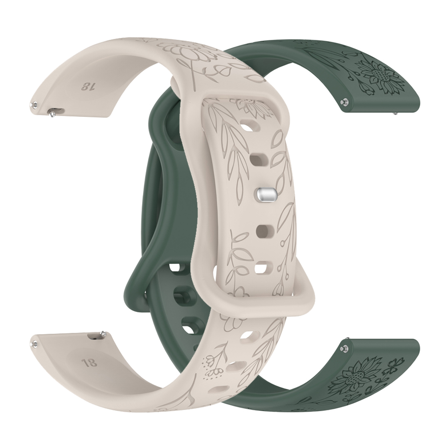20 22mm 3Dフラワーシリコンストラップ Samsun - Silicone Watch Band 22Mm のレビューと価格