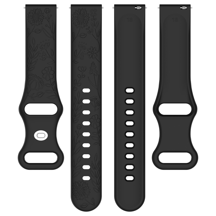 20 22mm 3Dフラワーシリコンストラップ Samsun - Silicone Watch Band 22Mm のレビューと価格