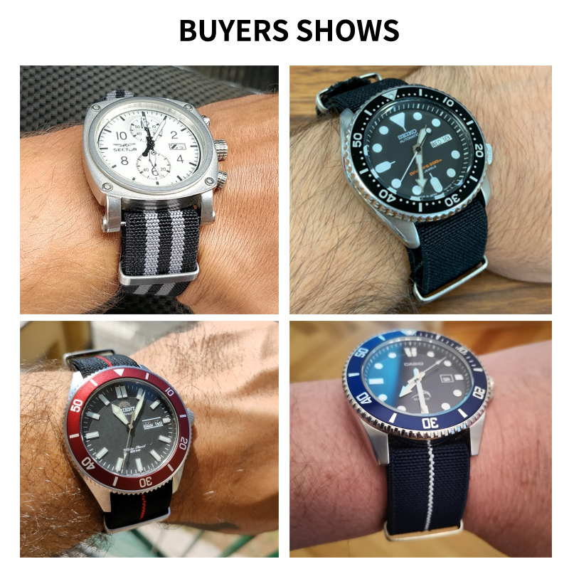 60 年代フランス軍時計ストラップナイロン時計バンドロレック - Nato Strap Nylon のレビューと価格