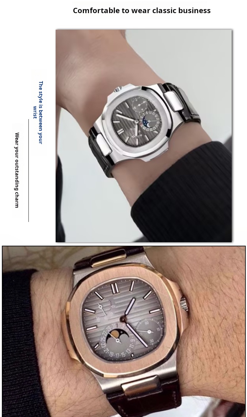 クロコダイル時計バンドメタルヘッドノッチ PP パテックフィ - Patek Philippe Watch Nautilus のレビューと価格