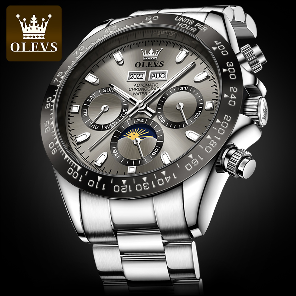 OLEVS 6654 高級メンズ腕時計クロノグラフ自動機械式 - Rolex Watch Datejust のレビューと価格