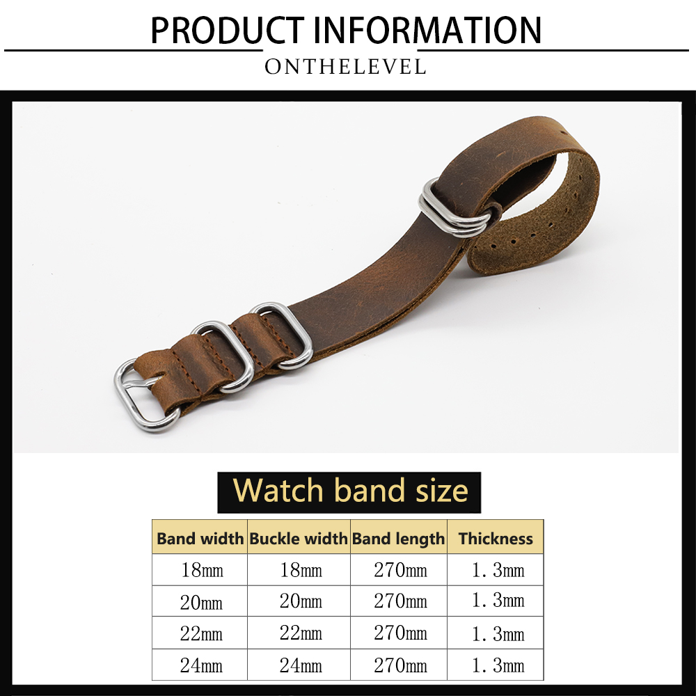 本革時計バンド 18 ミリメートル 20 ミリメートル 22 - Nato Strap Nylon のレビューと価格