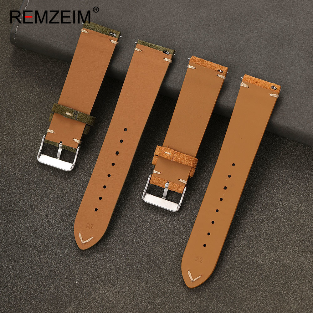 ユニセックススエードレザー時計ベルト 18mm 20mm 2 - Suede Strap Watch のレビューと価格