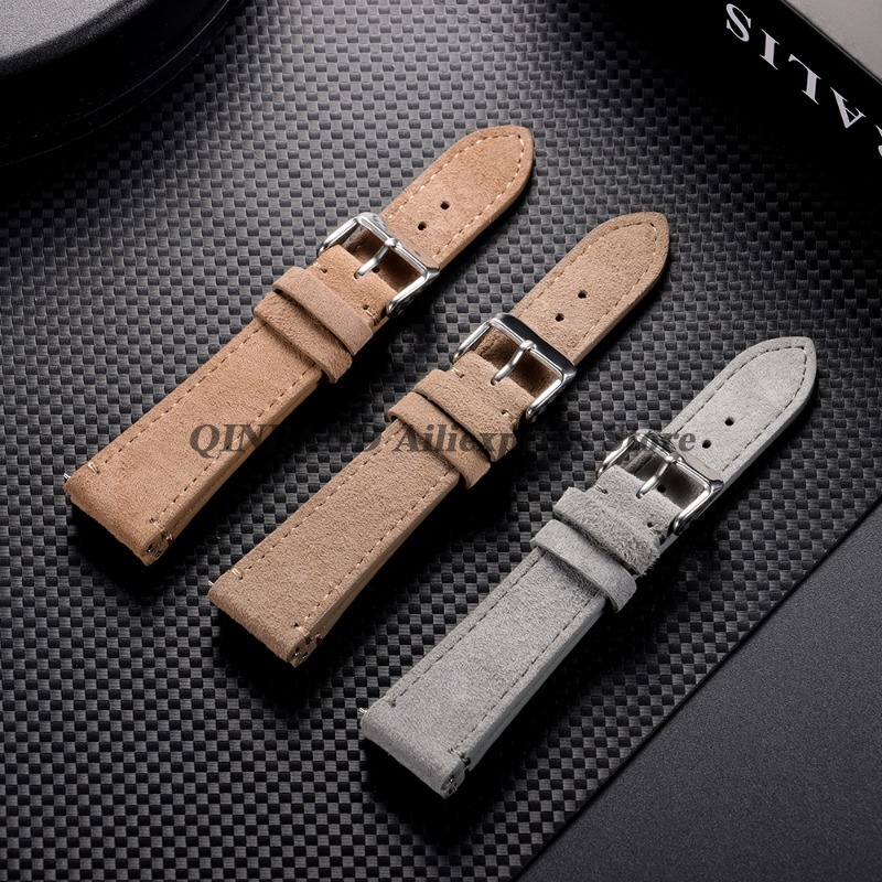 20/22mm スエード本革製腕時計バンド オメガ、セイコー - Suede Strap Watch のレビューと価格