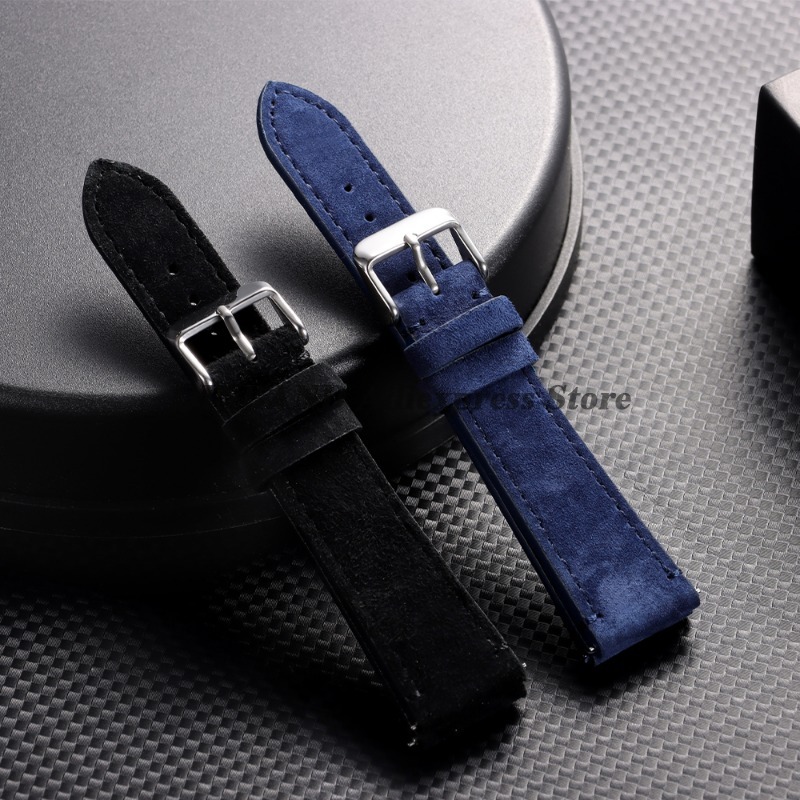 20/22mm スエード本革製腕時計バンド オメガ、セイコー - Suede Strap Watch のレビューと価格