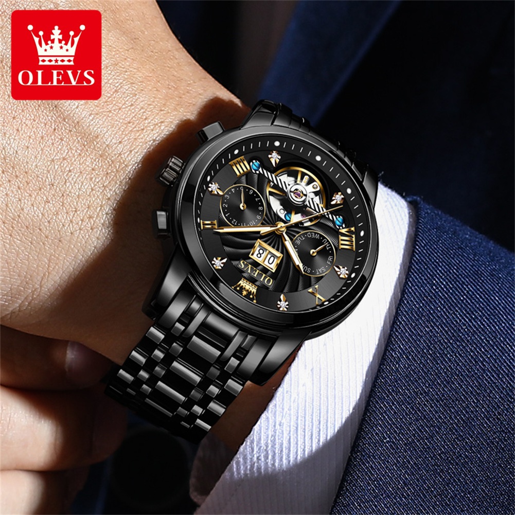 OLEVS クラシックメンズ腕時計トゥールビヨン多機能全自動 - Rolex Watch Daytona のレビューと価格