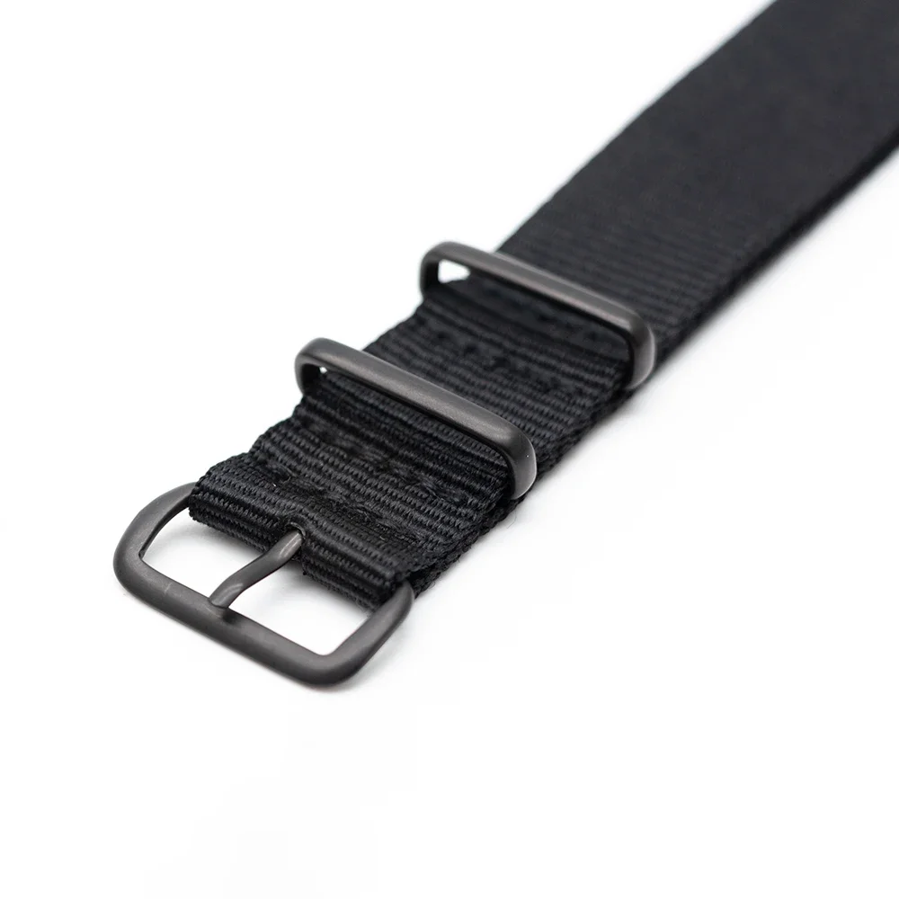 黒ナイロン時計バンド機械式時計スポーツブレスレット交換ストラ - Nato Strap Nylon のレビューと価格