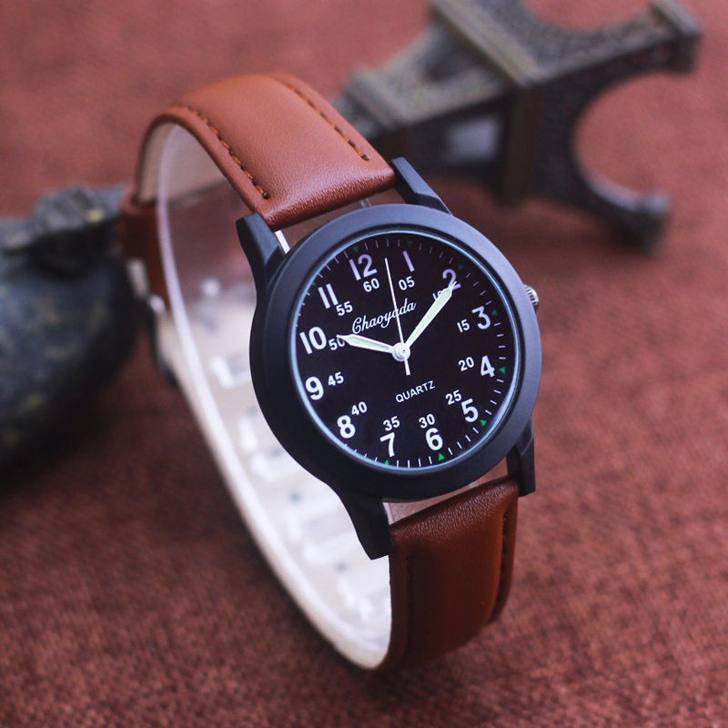 Chaoyada-男性と男の子のための革の時計,24時間のク - Leather Watch Band Men のレビューと価格