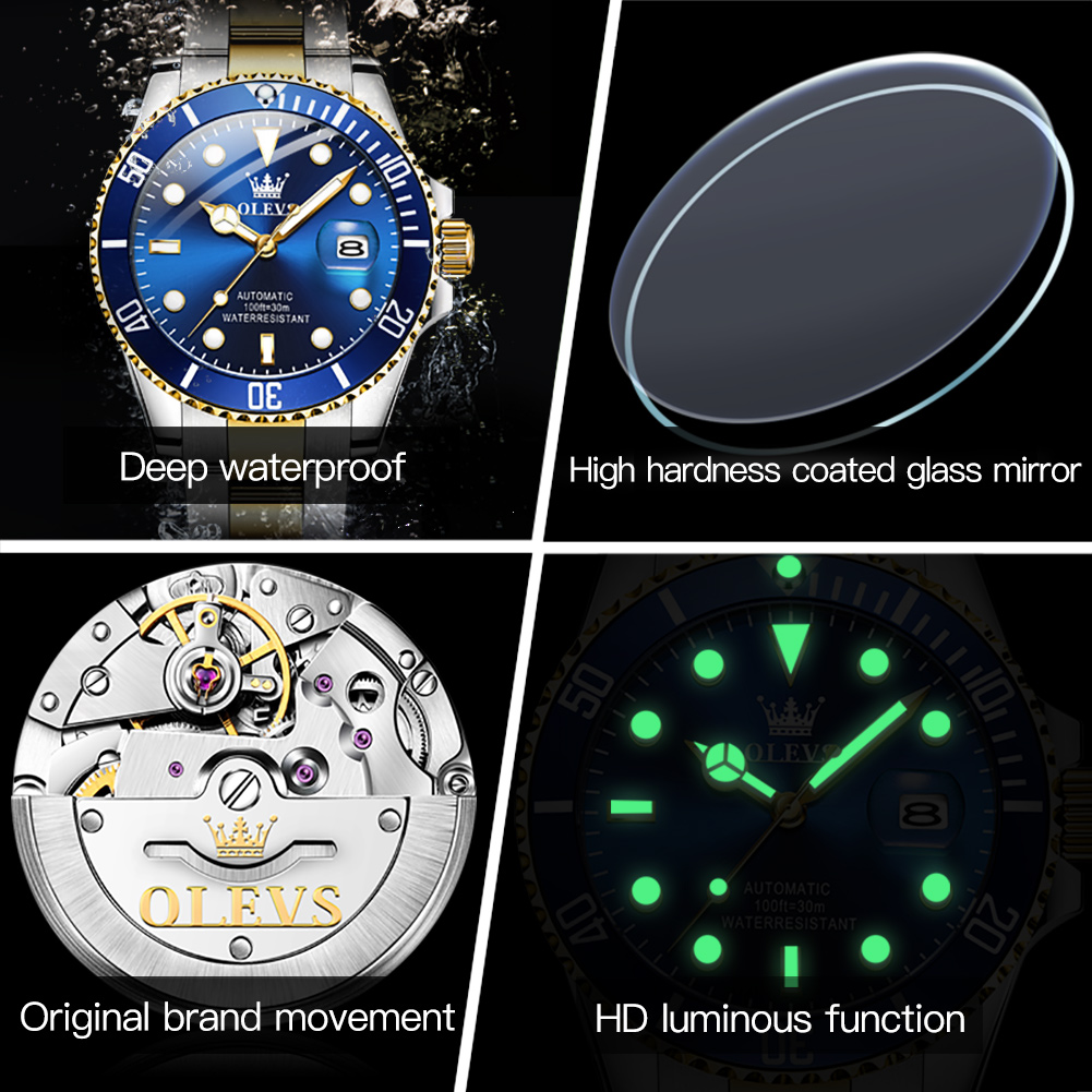 OLEVS 6650 メンズ腕時計クラシックオリジナル自動機 - Rolex Watch Datejust のレビューと価格