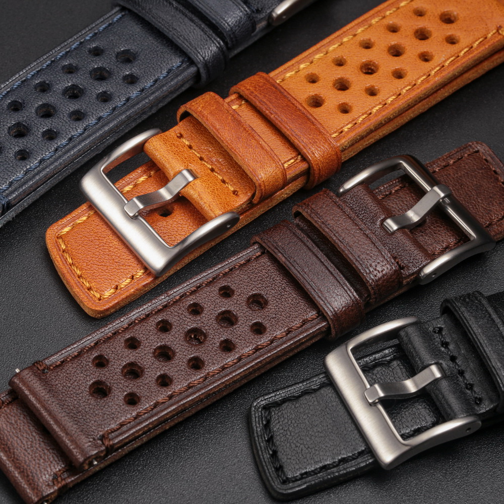 Hemsut 牛革時計バンドクイックリリースソフト通気性イタ - Suede Strap Watch のレビューと価格