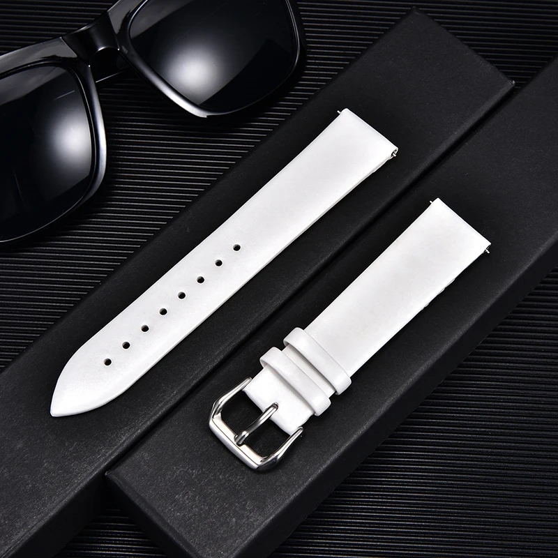 男性と女性のための超薄型レザーウォッチバンド,スペアアクセサ - Suede Strap Watch のレビューと価格