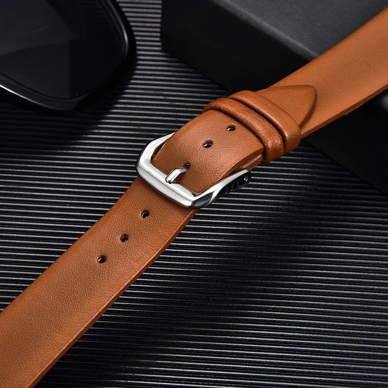 男性と女性のための超薄型レザーウォッチバンド,スペアアクセサ - Suede Strap Watch のレビューと価格