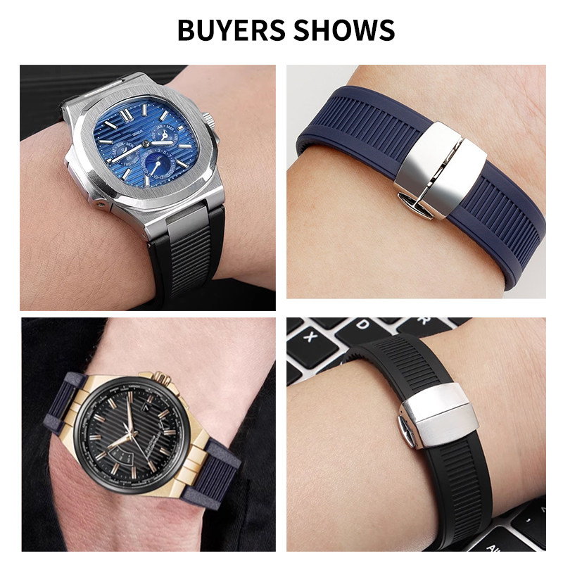 男性用シリコンウォッチストラップ,ラバーウォッチバンド,リス - Patek Philippe Watch Nautilus のレビューと価格